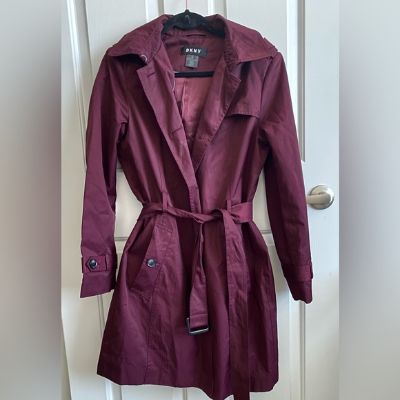 DKNY Rain Jacket - Plum - Picture 1 of 4